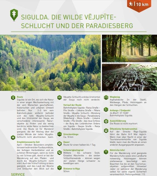 Die Wilde Vējupīte Schlucht und Paradiesberg
