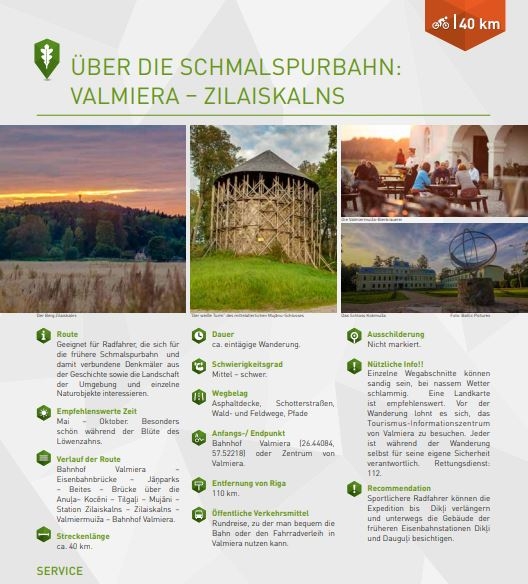 Über die Schmalspurbahn: Valmiera - Zilaiskalns